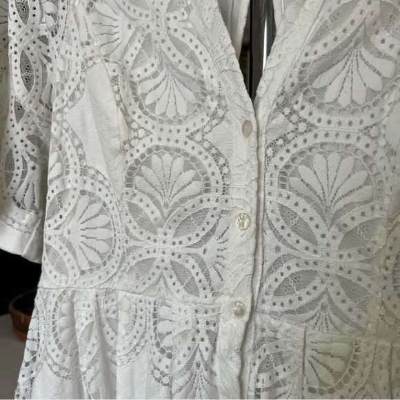 Maeve Anthropologie Eyelet Midi Dress Size 14 - Picture 12 of 15